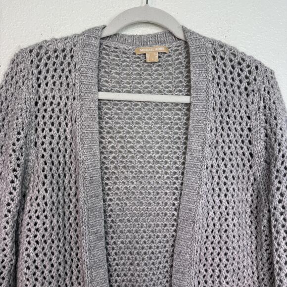 Michael Kors Cardigan Womens Large Cashmere Blend Knit Open Front Sweater - Picture 6 of 12